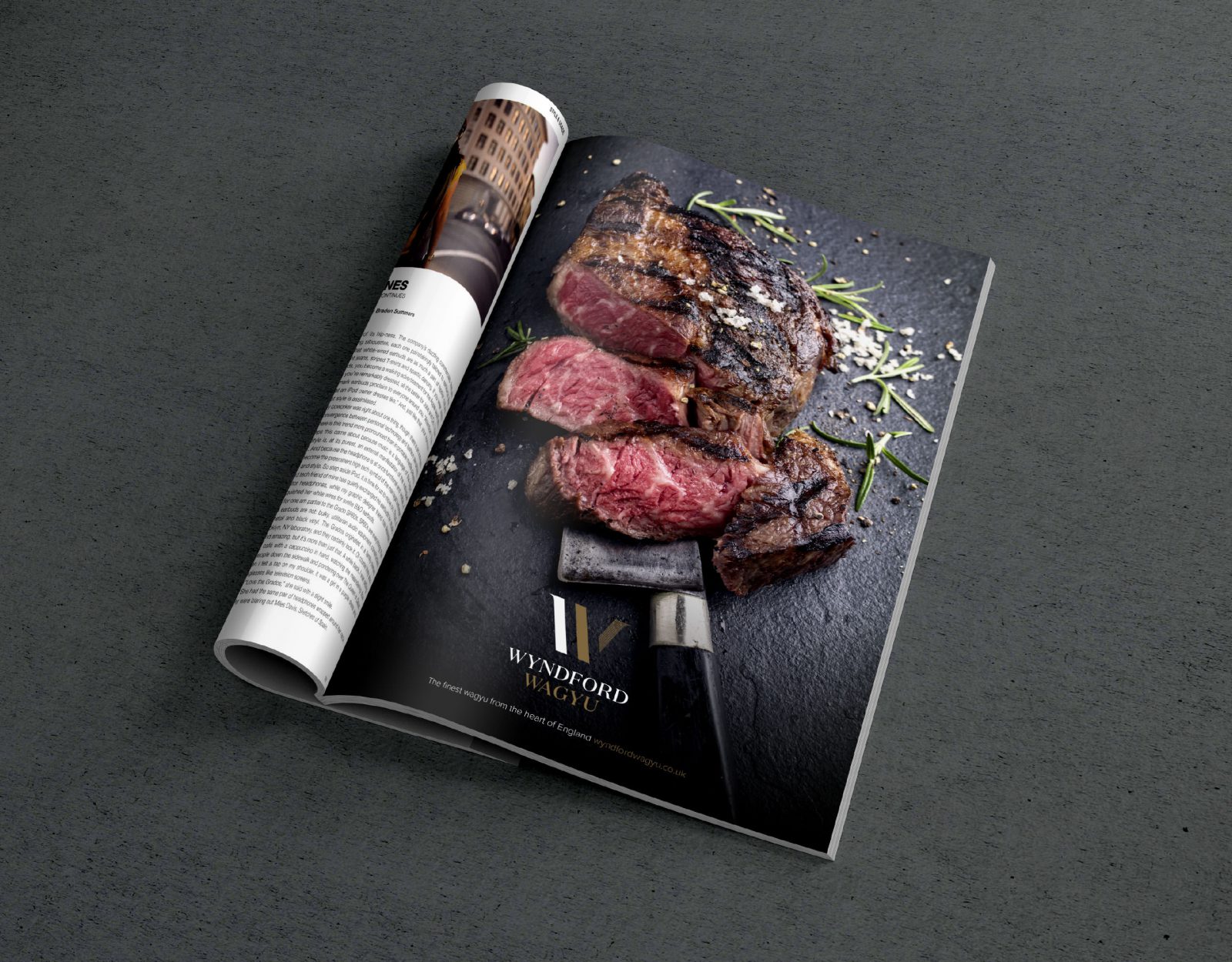 Wyndford Wagyu magazine advert